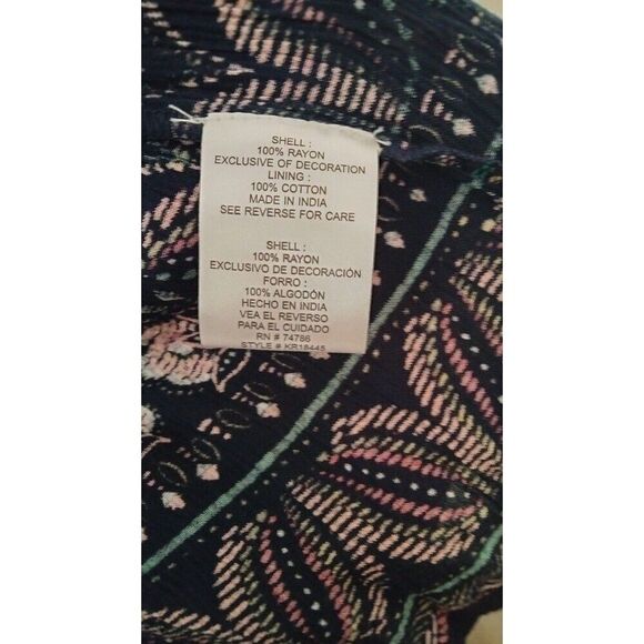 Women's small open tie front long sleeve blouse - made in India - Picture 9 of 10